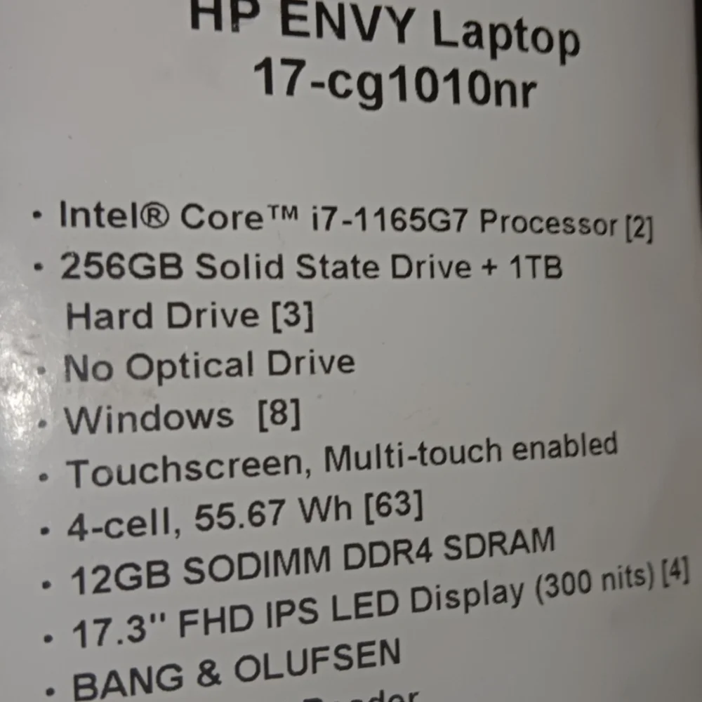 BEST OFFER $1,497 HP Envy Laptop 256GB SSD+1TB i7
